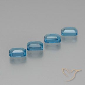 Topaz Gemstones in 8 x 6 mm (calibrated) Size for Sale, Topaz Stones in Swiss Blue Color