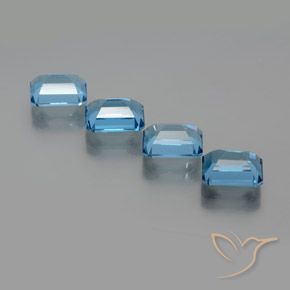 Topaz Gemstones in 8 x 6 mm (calibrated) Size for Sale, Topaz Stones in Swiss Blue Color