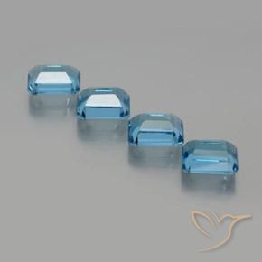 Topaz Gemstones in 8 x 6 mm (calibrated) Size for Sale, Topaz Stones in Swiss Blue Color