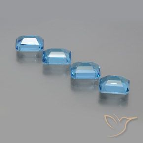 Topaz Gemstones in 8 x 6 mm (calibrated) Size for Sale, Topaz Stones in Swiss Blue Color