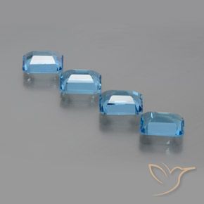 Topaz Gemstones in 8 x 6 mm (calibrated) Size for Sale, Topaz Stones in Swiss Blue Color