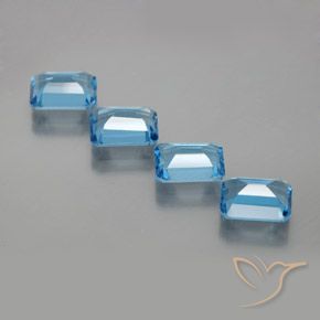 Topaz Gemstones in 8 x 6 mm (calibrated) Size for Sale, Topaz Stones in Swiss Blue Color