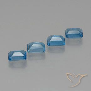 Topaz Gemstones in 8 x 6 mm (calibrated) Size for Sale, Topaz Stones in Swiss Blue Color