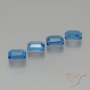 Topaz Gemstones in 8 x 6 mm (calibrated) Size for Sale, Topaz Stones in Swiss Blue Color