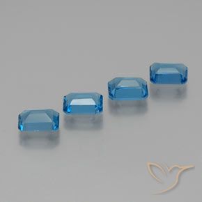 Topaz Gemstones in 8 x 6 mm (calibrated) Size for Sale, Topaz Stones in Swiss Blue Color
