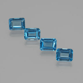 8.16 ctw Blue Topaz Stones, Natural Topaz in Octagon Facet Shape for Sale