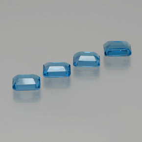 Topaz Gemstones in 8 x 6 mm (calibrated) Size for Sale, Topaz Stones in London Blue Color