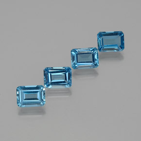 Maya Blue Topas Edelstein - 2ct Oktagon facettiert (ID: 372368)