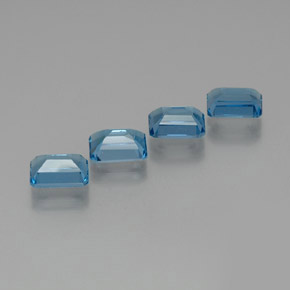 Topaz Gemstones in 8 x 6 mm (calibrated) Size for Sale, Topaz Stones in London Blue Color