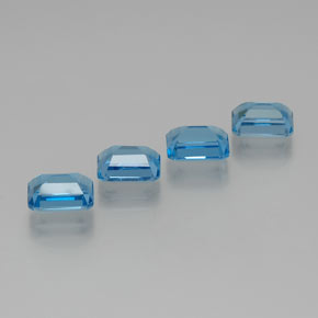 Topaz Gemstones in 8 x 6 mm (calibrated) Size for Sale, Topaz Stones in Swiss Blue Color