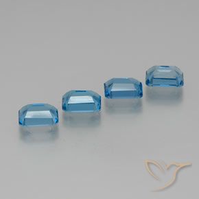 Topaz Gemstones in 8 x 6 mm (calibrated) Size for Sale, Topaz Stones in Swiss Blue Color