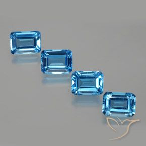 Swiss Blue Topaz Gem - 2ct Octagon Facet (ID: 372415)