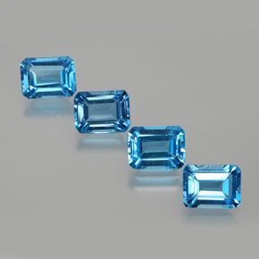 Swiss Blue Topaz Gem - 2ct Octagon Facet (ID: 372417)