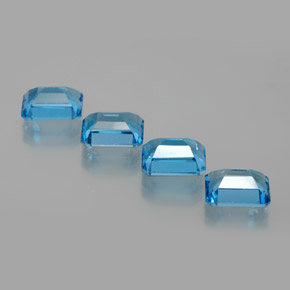 Topaz Gemstones in 8 x 6 mm (calibrated) Size for Sale, Topaz Stones in Swiss Blue Color