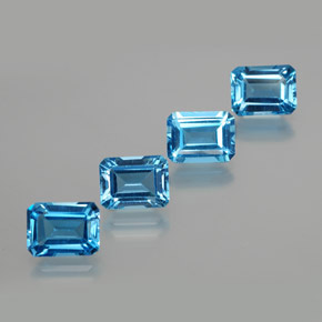 8.25 ctw Blue Topaz Stones, Natural Topaz in Octagon Facet Shape for Sale
