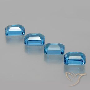 Topaz Gemstones in 8 x 6 mm (calibrated) Size for Sale, Topaz Stones in Swiss Blue Color