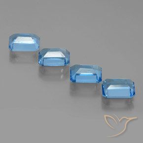 Topaz Gemstones in 8 x 6 mm (calibrated) Size for Sale, Topaz Stones in Swiss Blue Color