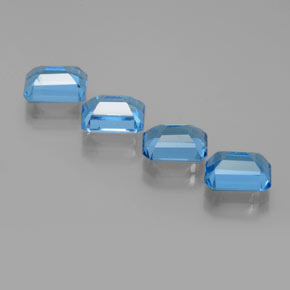 Topaz Gemstones in 8 x 6 mm (calibrated) Size for Sale, Topaz Stones in Swiss Blue Color