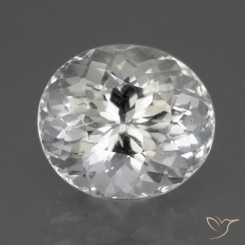 3.71ct Natural White Topaz, Oval, VVS-VS