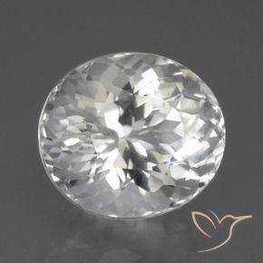3.71 ct White Topaz Stone, Natural Topaz in Oval Facet Shape for Sale