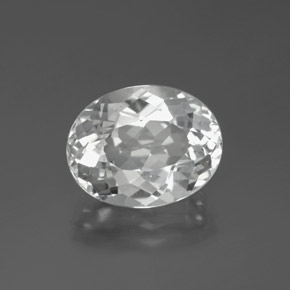 Белый Топаз Камень - 9.1ct Фасетный Овал (ID: 376356)