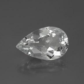Blanco Topacio Gema - 9ct Corte en forma de pera (ID: 376380)
