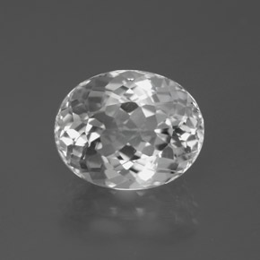 Clear White Топаз Камень - 6.7ct Фасетный Овал (ID: 376443)