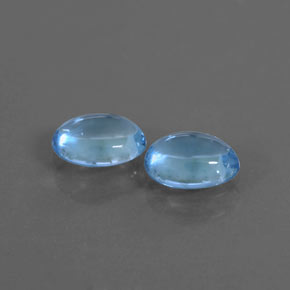 1.59 ctw Blue Topaz Stones, Natural Topaz in Oval Cabochon Shape for Sale