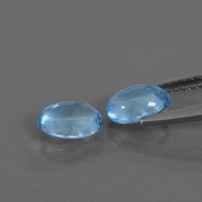 Topaz Gemstones in 7 x 5 mm (calibrated) Size for Sale, Topaz Stones in Swiss Blue Color