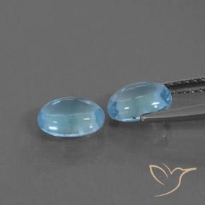 Topaz Gemstones in 7 x 5 mm (calibrated) Size for Sale, Topaz Stones in Swiss Blue Color
