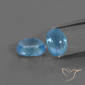 2.31 ct Swiss Blue Topaz, 6.9 x 5 mm Oval Cut From Brazil, Photo A