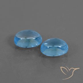 2.31 ctw Blue Topaz Stones, Natural Topaz in Oval Cabochon Shape for Sale