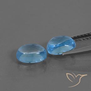 Topaz Gemstones in 7 x 5 mm (calibrated) Size for Sale, Topaz Stones in Swiss Blue Color