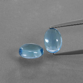 1.1ct Oval Cabochon Swiss Blue Topaz Gem for sale 1.1ct Oval Cabochon Swiss Blue Topaz Gem (ID: 376809)