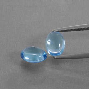 Sky Blue Topaz Gem - 1ct Oval Cabochon (ID: 376814)