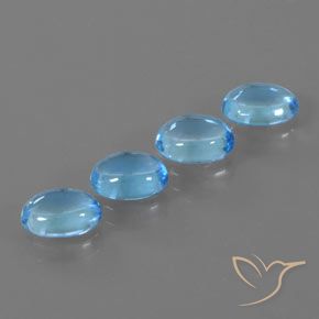 4.05ctw Natural Swiss Blue Topaz, Oval, Transparent