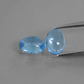 Swiss Blue Topaz Gem - 1.2ct Oval Cabochon (ID: 377009)