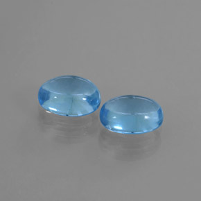 2.32 ctw Blue Topaz Stones, Natural Topaz in Oval Cabochon Shape for Sale
