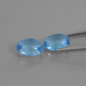 Topaz Gemstones in 7.2 x 5.2 mm Size for Sale, Topaz Stones in Swiss Blue Color