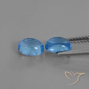 Topaz Gemstones in 7 x 5 mm (calibrated) Size for Sale, Topaz Stones in Swiss Blue Color