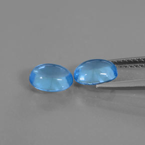 Topaz Gemstones in 7 x 5 mm (calibrated) Size for Sale, Topaz Stones in Swiss Blue Color