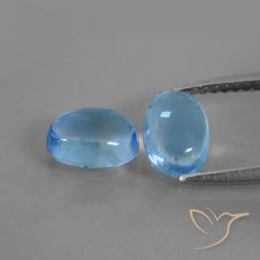 2.26 ct Swiss Blue Topaz, 7.1 x 5.2 mm Oval Cut From Brazil, Photo A