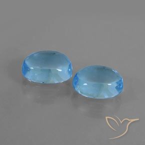 2.26 ctw Blue Topaz Stones, Natural Topaz in Oval Cabochon Shape for Sale