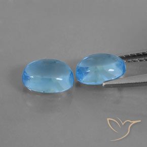 Topaz Gemstones in 7 x 5 mm (calibrated) Size for Sale, Topaz Stones in Swiss Blue Color