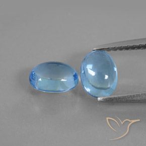2.12ctw Natural Swiss Blue Topaz, Oval, Transparent