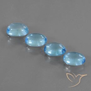 3.93ctw Natural Swiss Blue Topaz, Oval, Transparent