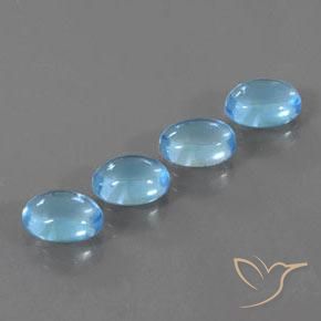 4.29 ctw Blue Topaz Stones, Natural Topaz in Oval Cabochon Shape for Sale