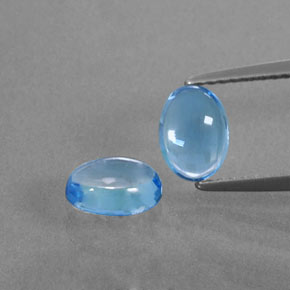 Swiss Blue Topaz Gem - 1.1ct Oval Cabochon (ID: 377152)
