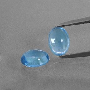 Deep Baby Blue Topazio Gem - 1ct Ovale cabochon (ID: 377154)