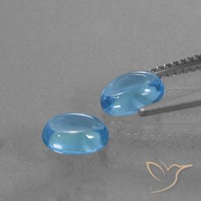 Topaz Gemstones in 7 x 5 mm (calibrated) Size for Sale, Topaz Stones in Swiss Blue Color